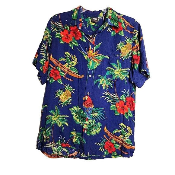 Squish Wear Mens Hawaiian Shirt Very Bright Colors, Perfect Condition, Medium - Picture 1 of 4